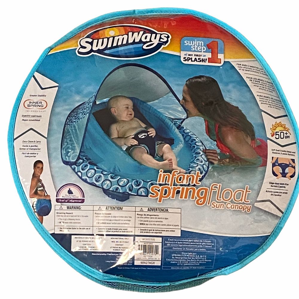SwimWays Infant Float 3-9 Mths Adj Canopy